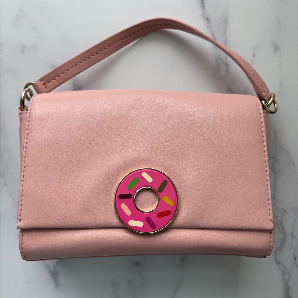 Kate Spade New York x Darcel Tobyn Satchel Crossbody Bag in Pink Doughnut Donut